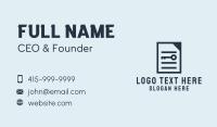 Document Password Manager Business Card Design