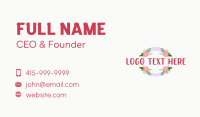 Feminine Floral Wreath Business Card