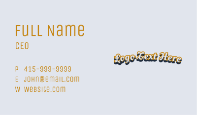 Branding Script Wordmark Business Card