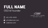 White Car Racing Business Card