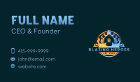 Flame Heating HVAC Business Card Image Preview