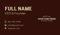 Vintage Firm Wordmark Business Card