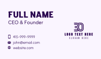 Generic Celebration Number 30 Business Card