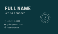 Cursive Business Letter Business Card Design