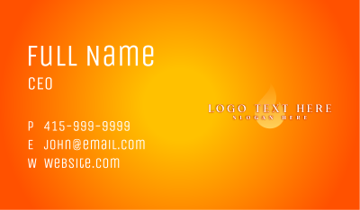 Hot Flame Glow Business Card
