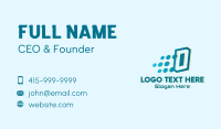 Modern Tech Number 0 Business Card Design