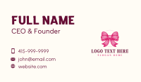 Feminine Ribbon Fashion Business Card