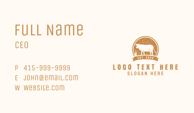 Prime Beef Steakhouse Business Card