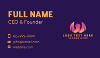 Creative Company Letter W Business Card