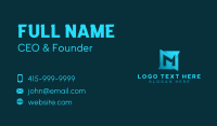 Startup Company Studio Letter M Business Card Design