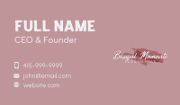 Feminine Cursive Wordmark Business Card Design