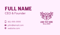 Purple Lovely Plant Business Card