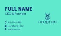 Blue Owl Mascot Business Card Design