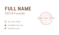 Round Script Watercolor Business Card