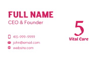 Number 5 Salon Face Business Card Image Preview