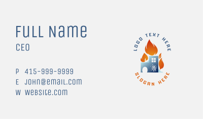 Cooling Flame House Business Card