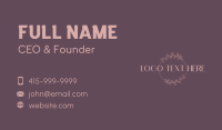 Honorary Business Card example 4
