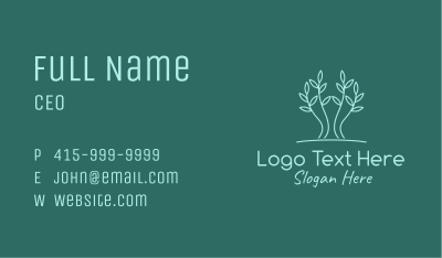 Simple Tree Plant Business Card
