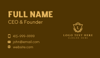 Luxury Shield Leaves Business Card