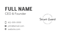 Generic Clothing Business Wordmark Business Card