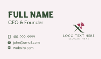 Garden Flower Letter X Business Card Design