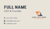 Orange Blue Propeller Business Card Design