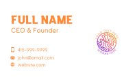 Company Round Waves Business Card Design