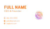 Company Round Waves Business Card