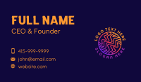 Company Round Waves Business Card
