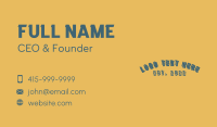 Rustic Generic Wordmark  Business Card