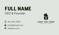 Battle Helmet Crown Business Card Design