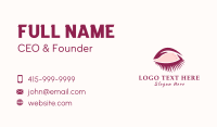 Female Beauty Eyelash Business Card Design