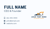 Backhoe Contractor Mountain Business Card