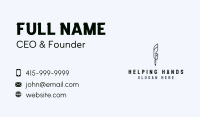 Write Quill Pen Literature Business Card