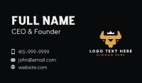 Premium Crown Bull Business Card