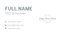 Retro Classic Cursive Business Card