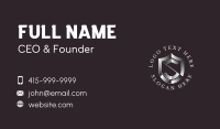 Metal Shield Letter S Business Card