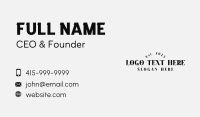Black Luxury Wordmark Business Card
