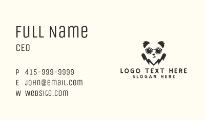 Cute Smart Panda  Business Card