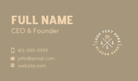 Classic Hammer Letter Business Card Design