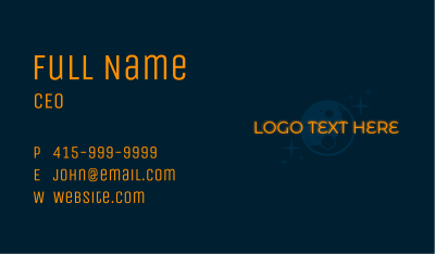 Moon Glow Wordmark Business Card