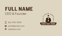 Suit Hat Gentleman Business Card