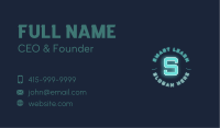 Cyber Neon Lettermark Business Card