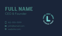 Cyber Neon Lettermark Business Card