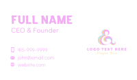 Candy Ampersand Lettering Business Card