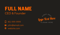 Generic Tilted Wordmark Business Card Design