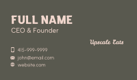 Feminine Cursive Wordmark Business Card Image Preview