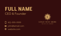 Floral Frame Lettermark Business Card