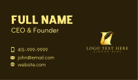 Quill Writing Document Business Card