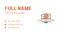 Flaming Basketball Shield Business Card Design